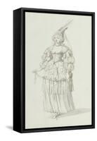 Chloris: Alternative Sketch for Henrietta Maria, C.1631-Inigo Jones-Framed Stretched Canvas