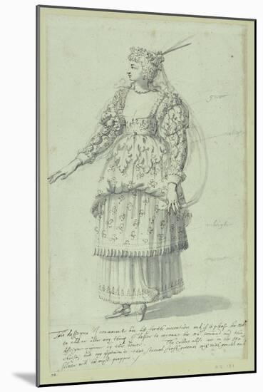 Chloris: Final Sketch for Henrietta Maria, C.1631-Inigo Jones-Mounted Giclee Print