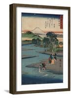 Cho Fu in Musashi Province, C. 1857-Utagawa Hiroshige-Framed Giclee Print