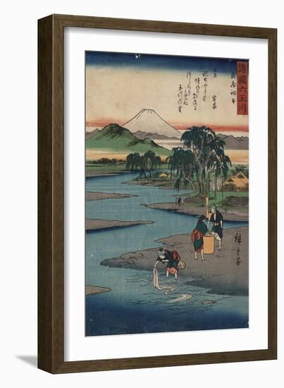 Cho Fu in Musashi Province, C. 1857-Utagawa Hiroshige-Framed Giclee Print