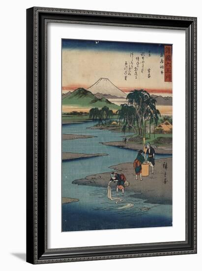 Cho Fu in Musashi Province, C. 1857-Utagawa Hiroshige-Framed Giclee Print