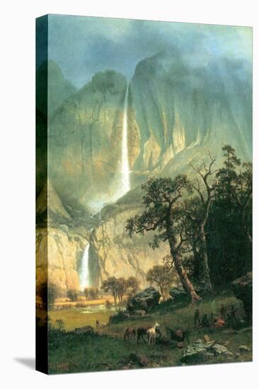Cho-Looke, Yosemite Waterfall-Albert Bierstadt-Stretched Canvas