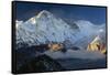 Cho Oyu Peak. Sagarmatha National Park. Solukhumbu District. Nepal-Oscar Dominguez-Framed Stretched Canvas