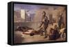 Chobala Massacre During Spanish Conquest-Felix Parra-Framed Stretched Canvas