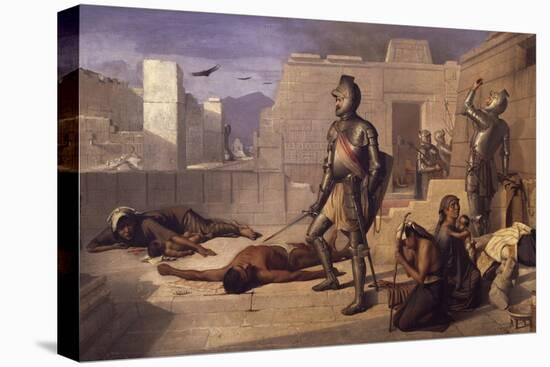 Chobala Massacre During Spanish Conquest-Felix Parra-Stretched Canvas