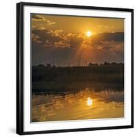 Chobe River, Botswana, Africa. Sunset on the Chobe River.-Karen Ann Sullivan-Framed Photographic Print