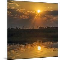 Chobe River, Botswana, Africa. Sunset on the Chobe River.-Karen Ann Sullivan-Mounted Photographic Print