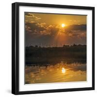 Chobe River, Botswana, Africa. Sunset on the Chobe River.-Karen Ann Sullivan-Framed Photographic Print