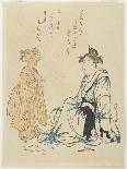 Women Viewing Scroll Paintings of the Gods of Good Fortune-Chobunsai Eishi-Stretched Canvas