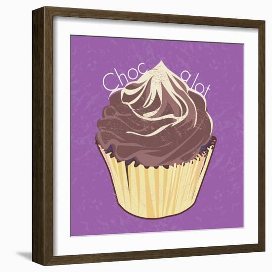 Choc A Lot Cup Cake, 2019, digital art-Nancy Moniz Charalambous-Framed Giclee Print