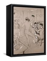 Chocolat Dansant-Henri de Toulouse-Lautrec-Framed Stretched Canvas