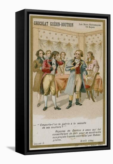 Chocolat Guerin-Boutron Trade Card, Historic Words Series-null-Framed Stretched Canvas