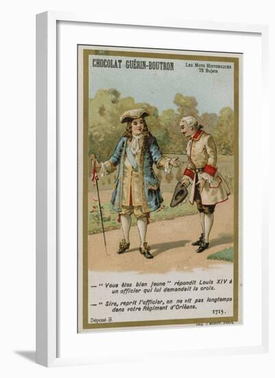 Chocolat Guerin-Boutron Trade Card, Historic Words Series-null-Framed Giclee Print