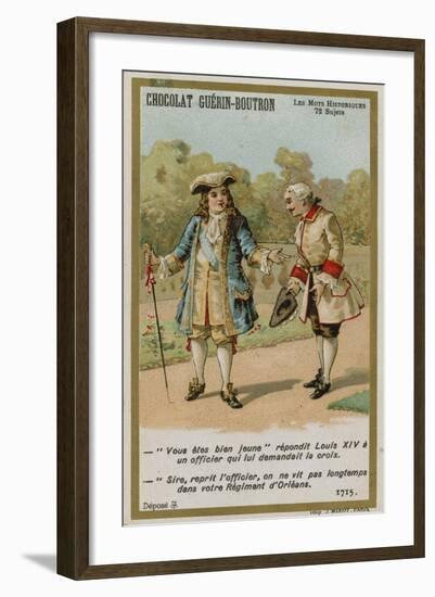 Chocolat Guerin-Boutron Trade Card, Historic Words Series-null-Framed Giclee Print