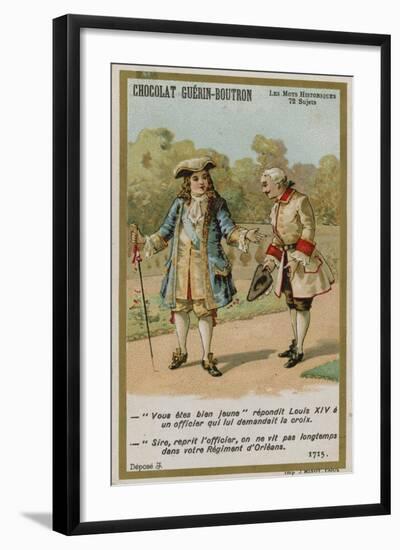 Chocolat Guerin-Boutron Trade Card, Historic Words Series-null-Framed Giclee Print