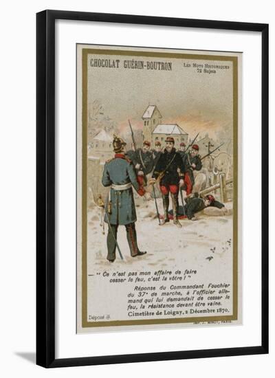 Chocolat Guerin-Boutron Trade Card, Historic Words Series-null-Framed Giclee Print