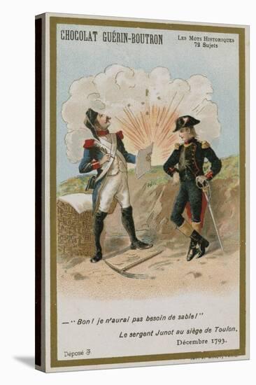 Chocolat Guerin-Boutron Trade Card, Historic Words Series-null-Stretched Canvas