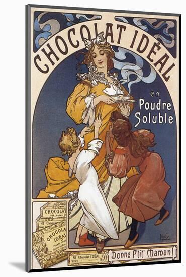 Chocolat Ideal en Poudre Soluble-Alphonse Mucha-Mounted Premium Giclee Print