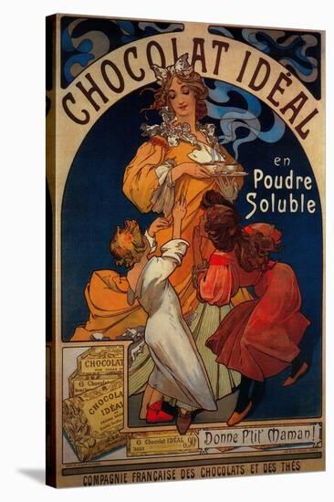 Chocolat Ideal Vintage Poster - Europe-Lantern Press-Stretched Canvas