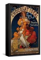 Chocolat Ideal Vintage Poster - Europe-Lantern Press-Framed Stretched Canvas