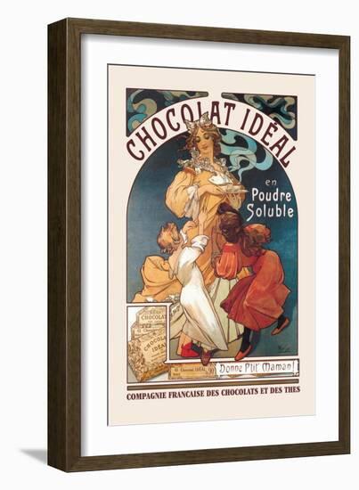 Chocolat Ideal-Alphonse Mucha-Framed Art Print