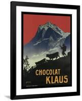 Chocolat Klaus Mountains Switzerland 1910-null-Framed Premium Giclee Print