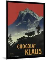 Chocolat Klaus Mountains Switzerland 1910-null-Mounted Giclee Print