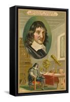 Chocolat Poulain Trade Card, Rene Descartes-null-Framed Stretched Canvas