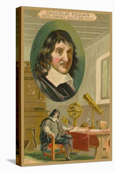 Chocolat Poulain Trade Card, Rene Descartes-null-Stretched Canvas