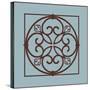 Chocolate and Blue Ironwork I-Chariklia Zarris-Stretched Canvas