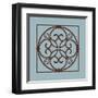 Chocolate and Blue Ironwork I-Chariklia Zarris-Framed Art Print