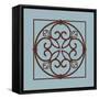 Chocolate and Blue Ironwork I-Chariklia Zarris-Framed Stretched Canvas