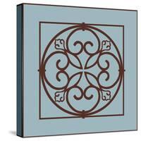 Chocolate and Blue Ironwork I-Chariklia Zarris-Stretched Canvas