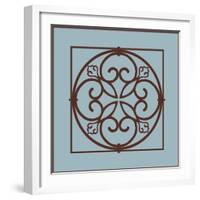 Chocolate and Blue Ironwork I-Chariklia Zarris-Framed Art Print