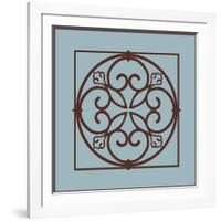 Chocolate and Blue Ironwork I-Chariklia Zarris-Framed Art Print