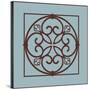 Chocolate and Blue Ironwork I-Chariklia Zarris-Stretched Canvas