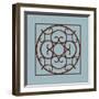 Chocolate and Blue Ironwork II-Chariklia Zarris-Framed Art Print