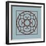 Chocolate and Blue Ironwork II-Chariklia Zarris-Framed Art Print