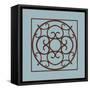 Chocolate and Blue Ironwork II-Chariklia Zarris-Framed Stretched Canvas