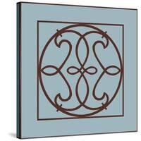 Chocolate and Blue Ironwork V-Chariklia Zarris-Stretched Canvas