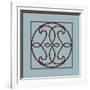 Chocolate and Blue Ironwork V-Chariklia Zarris-Framed Art Print