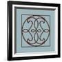 Chocolate and Blue Ironwork V-Chariklia Zarris-Framed Art Print