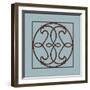 Chocolate and Blue Ironwork V-Chariklia Zarris-Framed Art Print