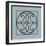 Chocolate and Blue Ironwork V-Chariklia Zarris-Framed Art Print