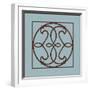 Chocolate and Blue Ironwork V-Chariklia Zarris-Framed Art Print