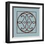 Chocolate and Blue Ironwork V-Chariklia Zarris-Framed Art Print