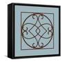 Chocolate and Blue Ironwork VI-Chariklia Zarris-Framed Stretched Canvas