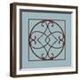 Chocolate and Blue Ironwork VI-Chariklia Zarris-Framed Art Print