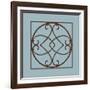 Chocolate and Blue Ironwork VI-Chariklia Zarris-Framed Art Print