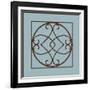 Chocolate and Blue Ironwork VI-Chariklia Zarris-Framed Art Print